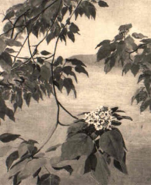 Trompetenbaumzweig Oil Painting by Maximilian, Max Lenz