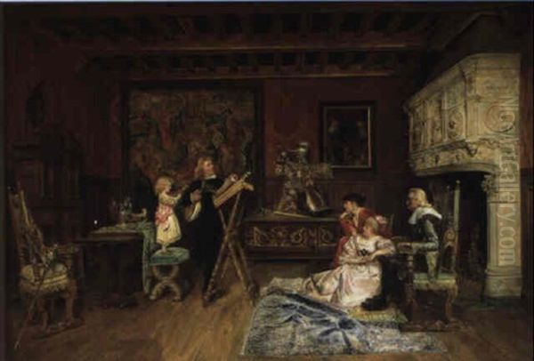 The Concert Oil Painting by Ignacio de Leon Escosura