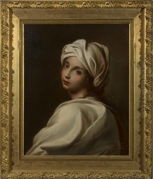 Portrait Of Beatrice Cenci, After Guido Reni Oil Painting by Achille Leonardi