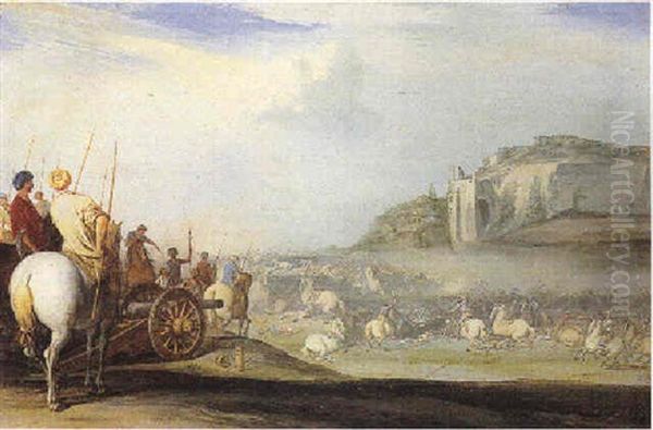 Plotone Di Lancieri Ed Artiglieri Turchi Oil Painting by Andrea di Leone