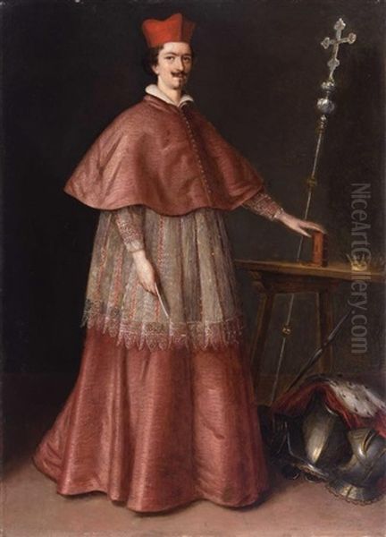 Ritratto Di Cardinale Oil Painting by Ottavio Leoni