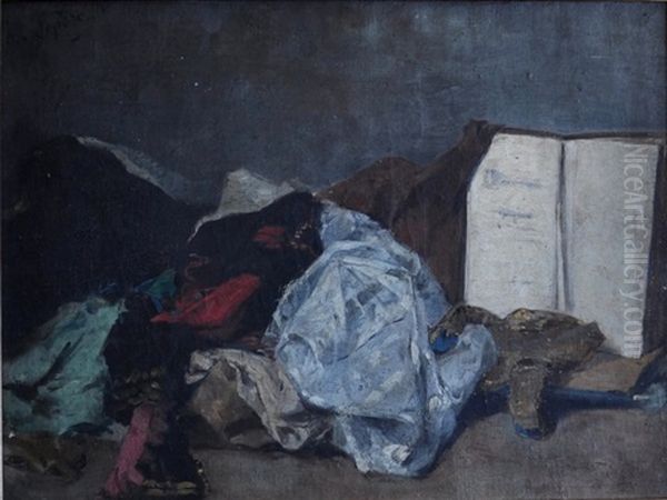 Still Life With Uniform & Book Oil Painting by Auguste Lepere