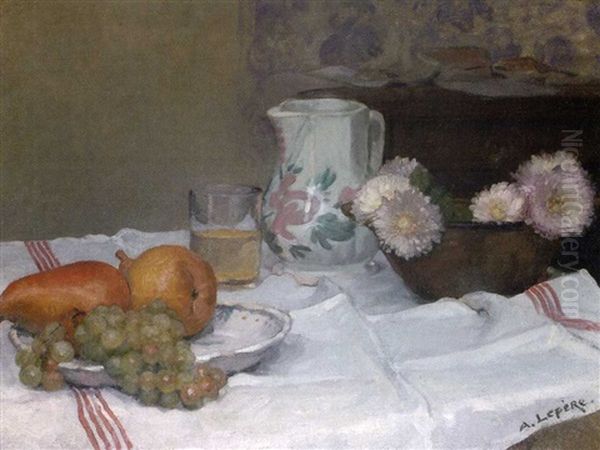 Nature Morte Oil Painting by Auguste Lepere