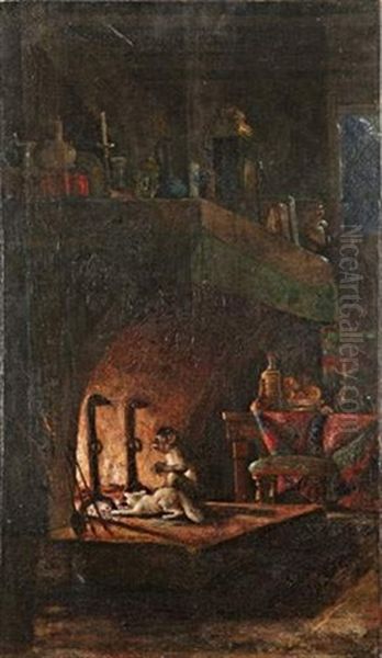 Aupres De La Cheminee Oil Painting by Ludovic Lepic