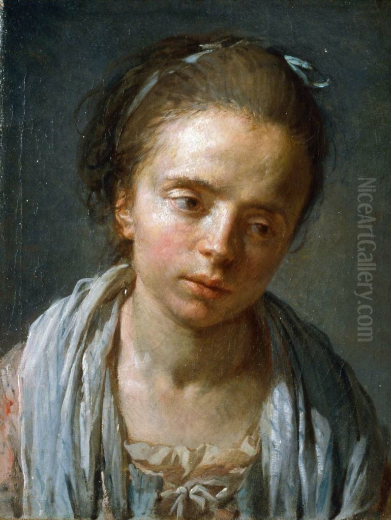 Portrait Of A Girl Oil Painting by Nicolas Bernard Lepicie
