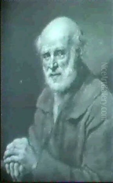 Portrait D'un Homme Barbu Assis Oil Painting by Nicolas Bernard Lepicie