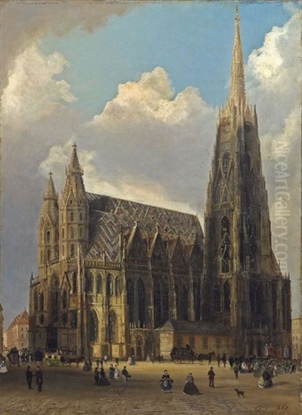 Der Stephansdom Oil Painting by Ferdinand Lepie