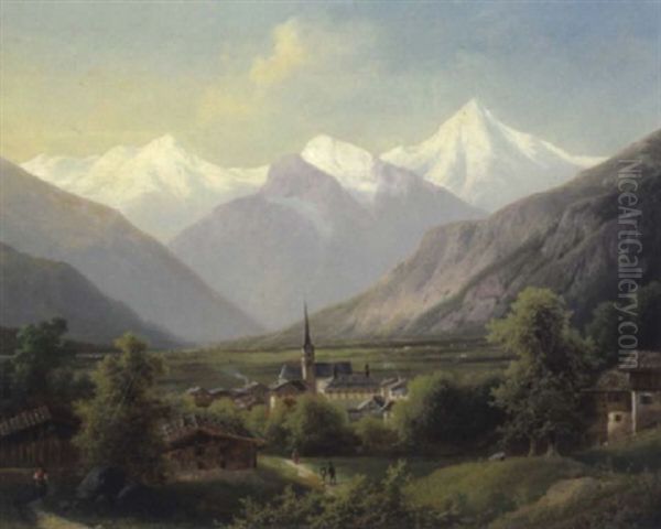 Fugen Im Zillertal Oil Painting by Ferdinand Lepie