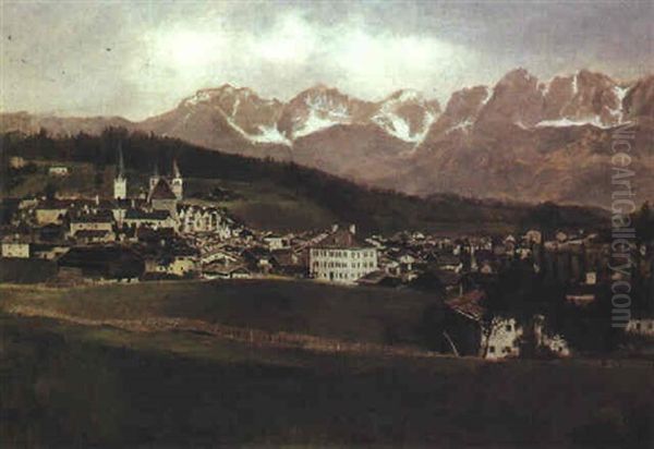 Kitzbuhel Oil Painting by Ferdinand Lepie
