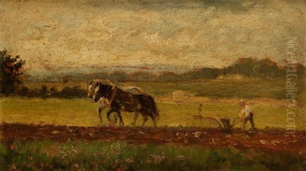 Le Labour Oil Painting by Stanislas Lepine