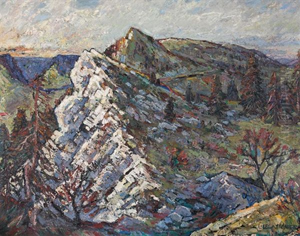 Mont Racine En Automne Oil Painting by Charles L'Eplattenier