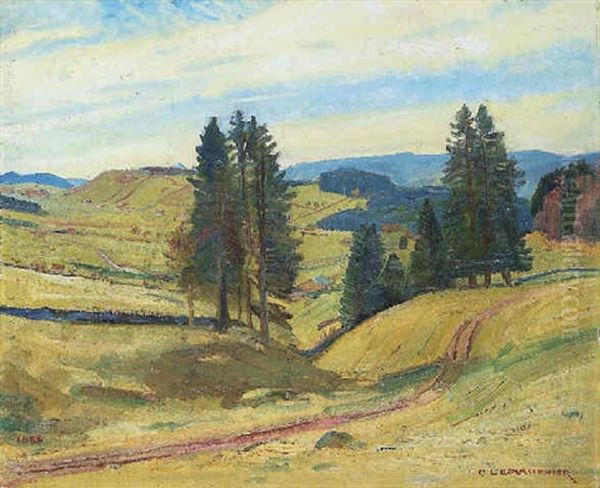 Environs De La Chaux-de-fonds Oil Painting by Charles L'Eplattenier