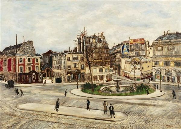 Place Pigalle Oil Painting by Marcel Leprin