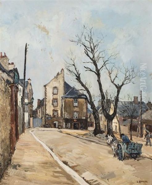 Place De Village Oil Painting by Marcel Leprin