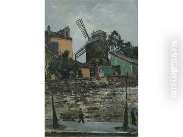 Le Moulin De La Galette Oil Painting by Marcel Leprin