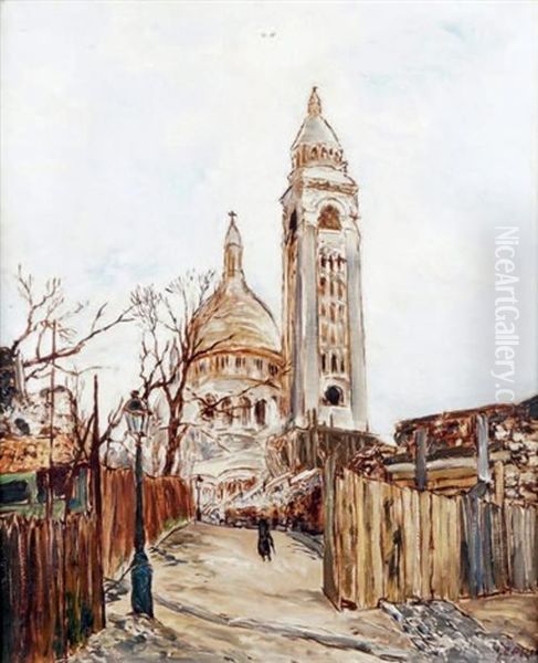 Paris, Montmatre Et Le Sacre-coeur Oil Painting by Marcel Leprin