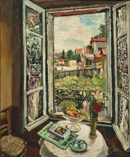 La Fenetre Ouverte Oil Painting by Marcel Leprin