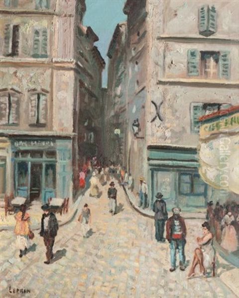 Rue A Marseille Oil Painting by Marcel Leprin