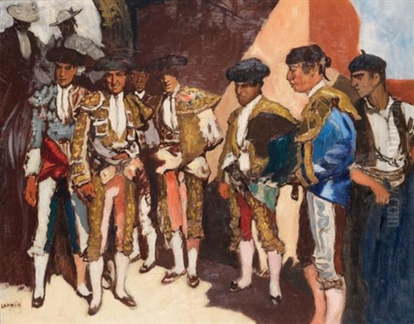 Avant La Corrida, Le Quadrille Oil Painting by Marcel Leprin