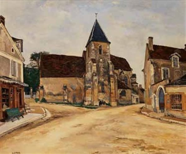 Eglise De Val-de-mercy Oil Painting by Marcel Leprin