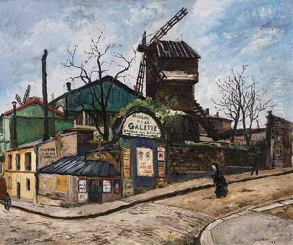 Carrefour A Villiers-le-bel Oil Painting by Marcel Leprin