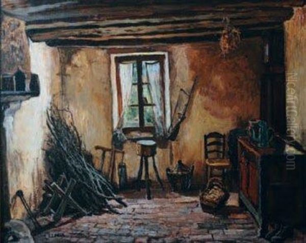 Interieur Paysan Oil Painting by Marcel Leprin