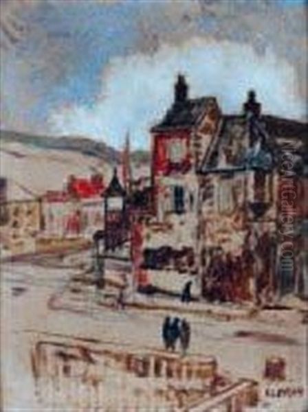 Le Port A Honfleur (sketch) Oil Painting by Marcel Leprin