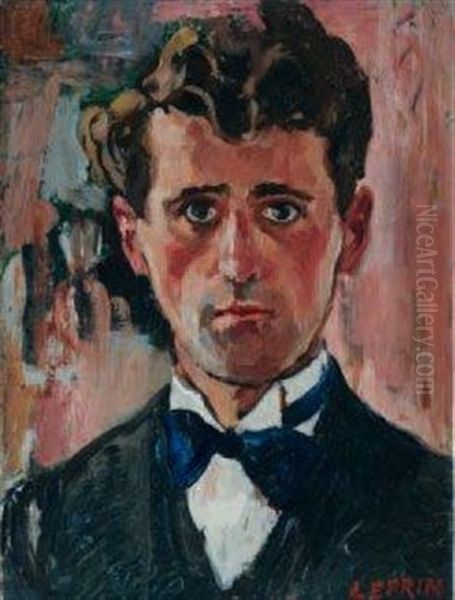 Autoportrait Au Noeud De Papillon Oil Painting by Marcel Leprin