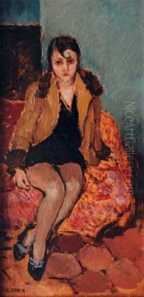 Le Modele A L'accroche Coeur Oil Painting by Marcel Leprin