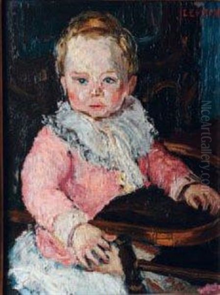 Portrait D'enfant Oil Painting by Marcel Leprin