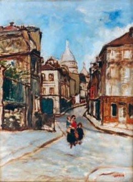 Montmartre (sketch) Oil Painting by Marcel Leprin