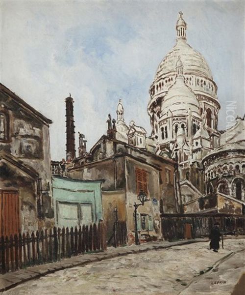 Vue Du Sacre Coeur Oil Painting by Marcel Leprin