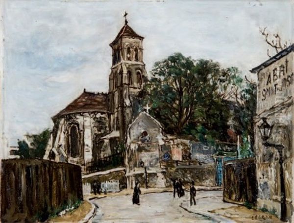 Vue D'une Eglise Oil Painting by Marcel Leprin