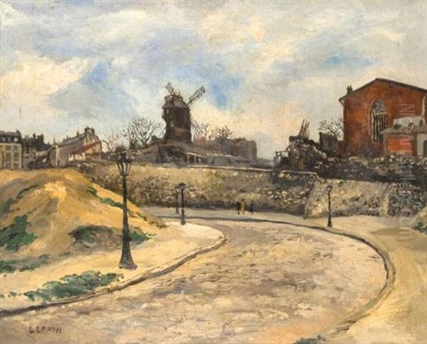 L'avenue Junot A Montmartre Oil Painting by Marcel Leprin