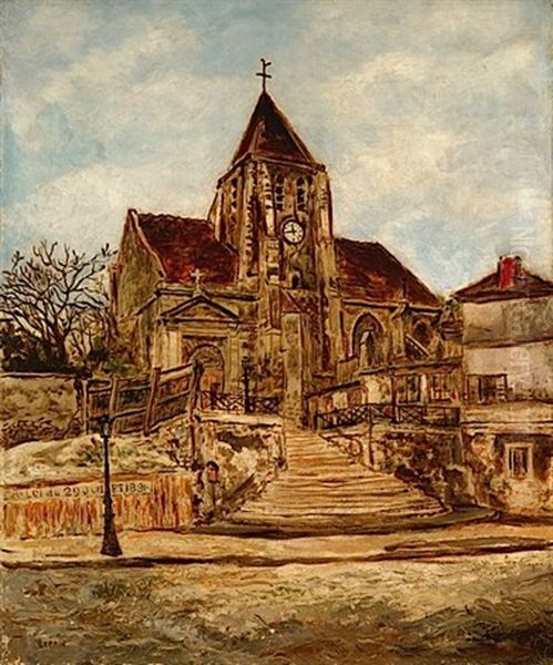 Eglise D'ile-de-france Oil Painting by Marcel Leprin