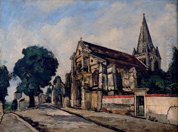 Eglise De Village Oil Painting by Marcel Leprin