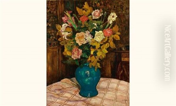 Bouquet De Fleurs Oil Painting by Marcel Leprin