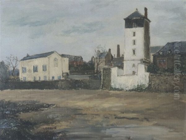 Le Phare De Bas Sablons A St-malo Oil Painting by Marcel Leprin