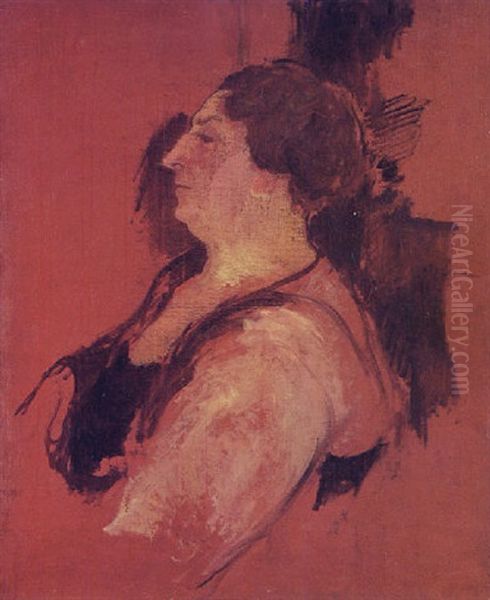 Femme En Buste Oil Painting by Marcel Leprin