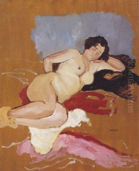 Nu Etendu Oil Painting by Marcel Leprin