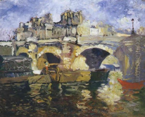 Le Pont Neuf Oil Painting by Marcel Leprin