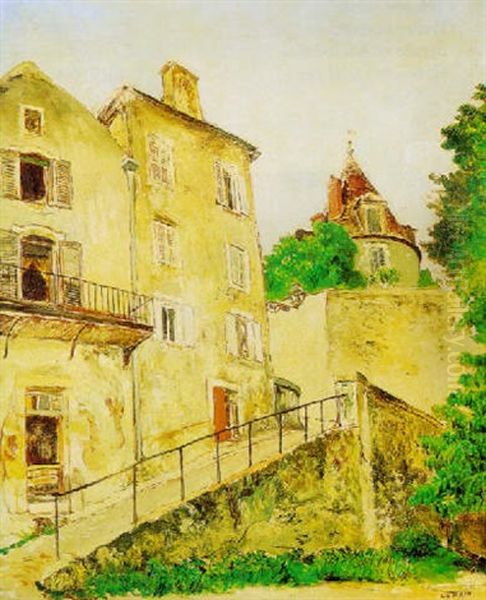Vue De Ruelle Oil Painting by Marcel Leprin