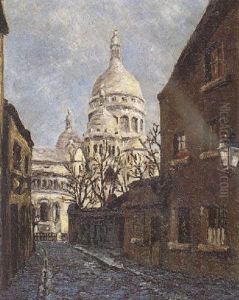 Montmartre, Le Sacre-coeur Oil Painting by Marcel Leprin