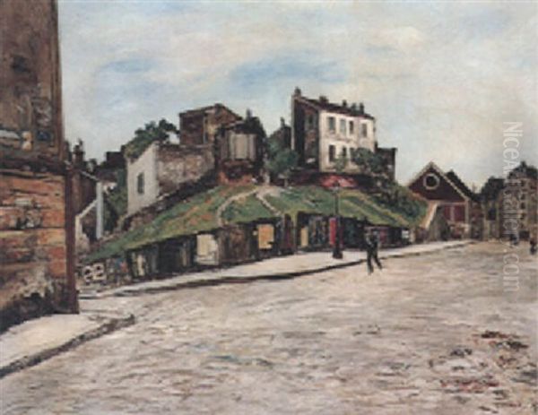 Le Quartier De Montmartre Oil Painting by Marcel Leprin