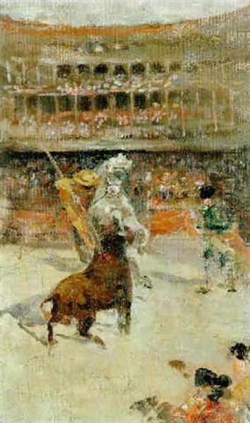 La Corrida Oil Painting by Marcel Leprin