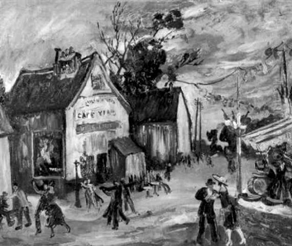 Bal, Le 14 Juillet Oil Painting by Marcel Leprin