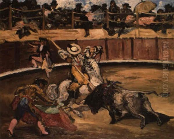 Corrida Oil Painting by Marcel Leprin