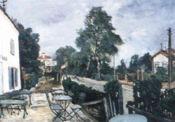Terrasse De Cafe Oil Painting by Marcel Leprin