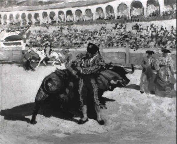 La Corrida Oil Painting by Marcel Leprin