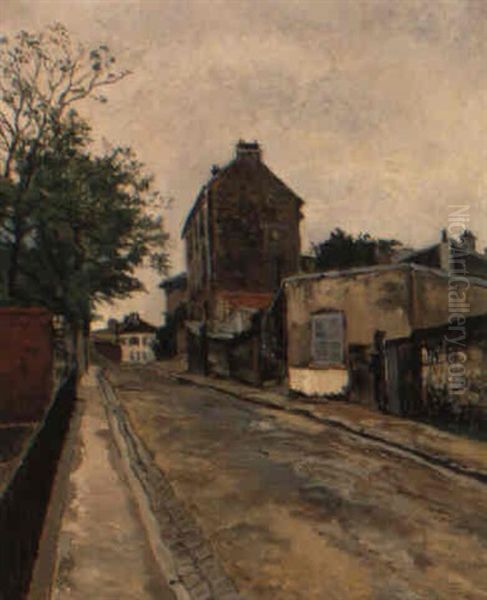 Vue De Montmartre Oil Painting by Marcel Leprin